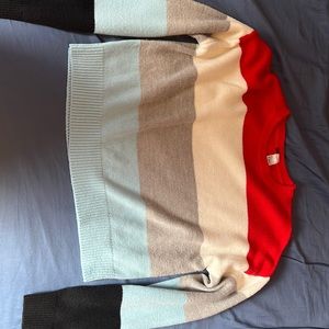 cropped stripped sweater